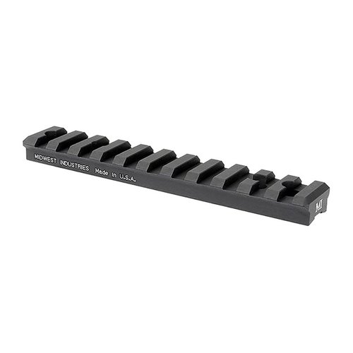 Montura de mira Ruger® 10/22® de Midwest Industries, fabricada en aluminio 6061, acabado negro mate, ligera y con garantía de por vida. ¡Ideal para tu rifle!