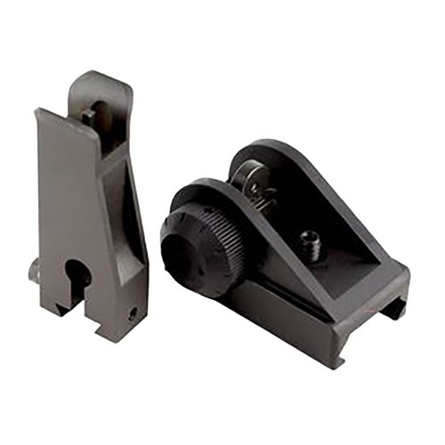 El MCR SIGHT SET de FIGHTLITE INDUSTRIES es ajustable en elevación, se monta en el gas block del cañón MCR® y tiene un acabado de fosfato de magnesio.