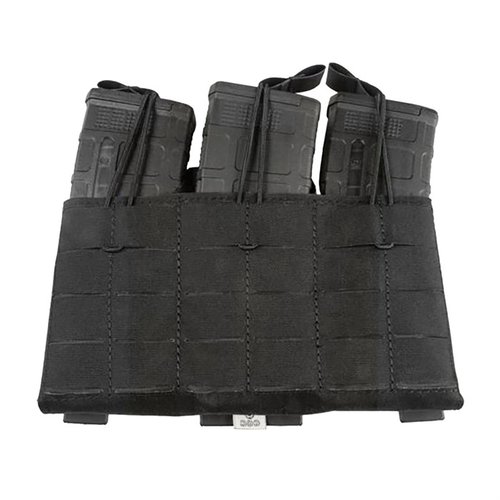 El Compact Triple Magazine Panel de Grey Ghost Gear te permite llevar 90 balas extra, acceso silencioso a tus cargadores y es apilable con otros pouchs.