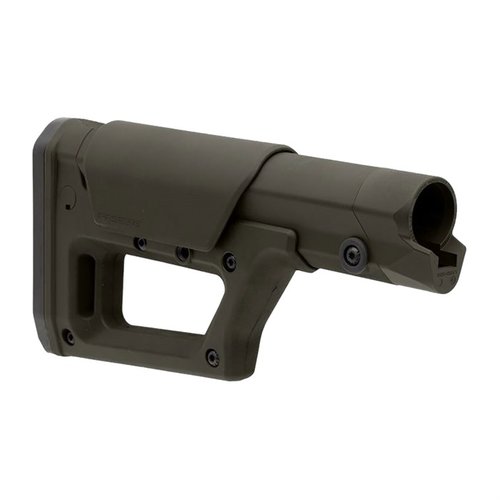 El Magpul PRS Lite es un culatín ligero, ajustable y resistente, ideal para rifles AR-15 y AR .308, con opciones de ajuste de altura y longitud.