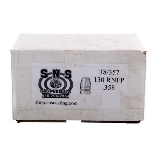 Las balas CAST .38 de SNS, con aleación de 92% plomo, 6% antimonio y 2% estaño, ofrecen precisión y consistencia a un precio económico. ¡Perfectas para tus disparos!