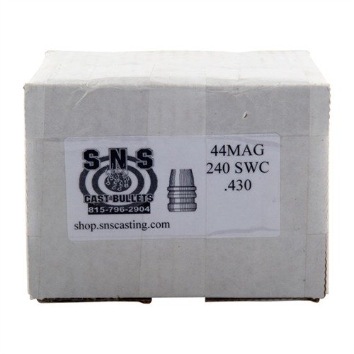 .44 CALIBER CAST PISTOL BULLETS de SNS son balas consistentes y precisas, hechas con aleación de alta calidad, ideales para tus sesiones de tiro.