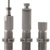 El set de 4 dies Hornady incluye un die de tamaño completo con recubrimiento de nitruro de titanio, die expander ajustable, die de asiento preciso y die de crimpado.