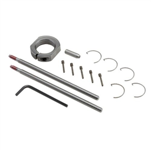 El Hornady Die Maintenance Kit incluye todo lo necesario para reemplazar piezas dañadas en tus dies, como Spindle Rods, Decapping Pins y más.