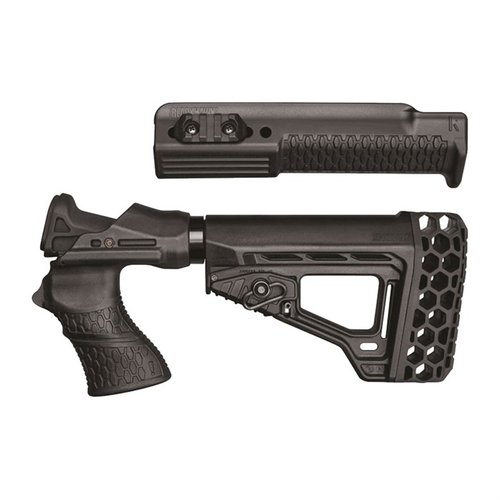 El Blackhawk Knoxx SpecOps Gen III para Remington 870 reduce el retroceso hasta un 80%, con ajuste de L.O.P. y diseño ergonómico para una mejor confianza al disparar.