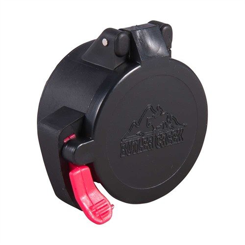 Las cubiertas de ocular FLIP OPEN de BUTLER CREEK protegen tus lentes de polvo y humedad, abriéndose fácilmente con un toque para un acceso rápido.