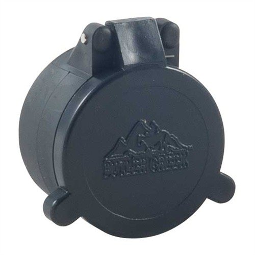 Las tapas de lente FLIP-OPEN de BUTLER CREEK son resistentes a la intemperie y protegen tus lentes de polvo y humedad, abriéndose fácilmente con un toque.