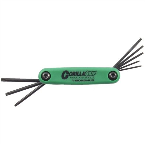 Las llaves de ajuste GORILLA GRIP® son compactas, duraderas y ergonómicas, perfectas para el mantenimiento de armas y fáciles de llevar en tu bolsa de herramientas.