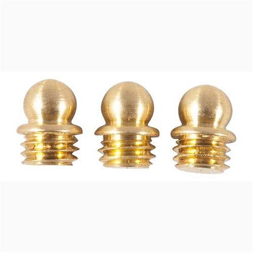 Los SIGHT BEADS de BRADLEY GUNSIGHT ofrecen una colocación precisa en acero, mayor superficie y resistencia, disponibles en plástico rojo, blanco o en latón dorado.