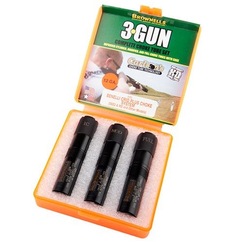 Los tubos de choke extendidos 3-Gun de Brownells te ofrecen precisión y versatilidad en competiciones, con patrones más densos y fácil desmontaje.