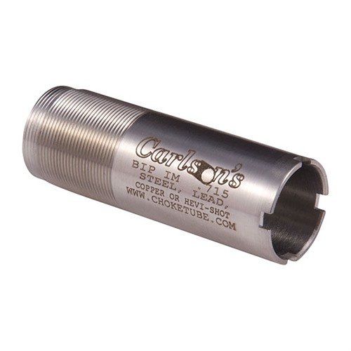 Los tubos de choke Invector Plus de acero inoxidable de Carlson's son resistentes a la corrosión, compatibles con diversas escopetas y ideales para cargas de plomo y acero.