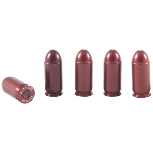 Mejora tus habilidades de tiro y manejo de armas con los AMMO SNAP CAP DUMMY ROUNDS 45 ACP, ideales para practicar carga, descarga y disparos en seco.
