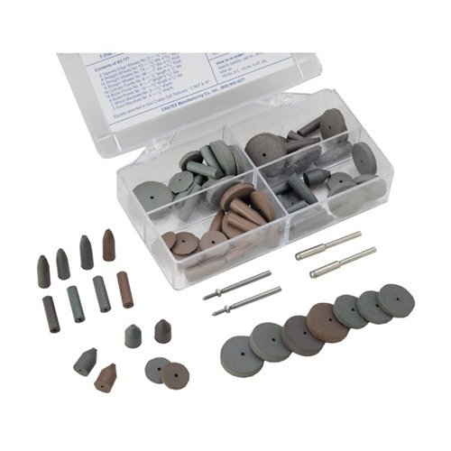 El Kit Abrasivo CRATEX 777 incluye 80 ruedas y puntas flexibles listas para usar, perfectas para pulir, suavizar y desbarbar en tu taller.