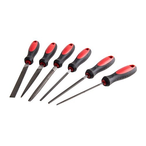 El conjunto de limas KEY FILE SET W/HANDLES de FRIEDR. DICK GMBH ofrece precisión y comodidad, ideal para tus trabajos de armería y mantenimiento de armas.