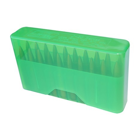 La caja de municiones MTM Slip Top para rifle es perfecta para 20 cartuchos de 2.35