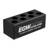 Los 7-HOLE CHAMBER CHECKERS de EGW evitan atascos y fallos al verificar la munición, fabricados en aluminio 6061 T6 y anodizados en negro mate.