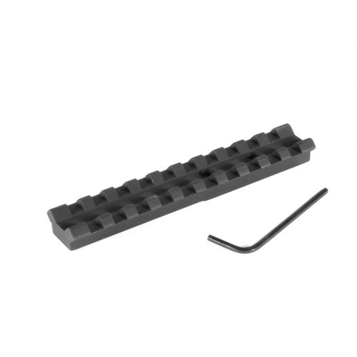 Añade versatilidad a tu escopeta con la base de mira EGW Savage 42, fabricada en aluminio, sin necesidad de taladrar y compatible con anillas Picatinny o Weaver.