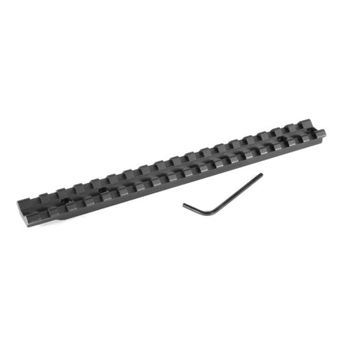 Las bases de mira EGW para Savage 212 ofrecen una riel Picatinny de una pieza, fácil de instalar sin taladros, y son ligeras y resistentes, perfectas para tu escopeta.