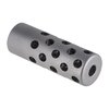 El Gentry Custom Quiet Muzzle Brake 6.5mm reduce el retroceso y el salto del cañón, disponible en acero inoxidable y con rosca 5/8-24, sin afectar la precisión.