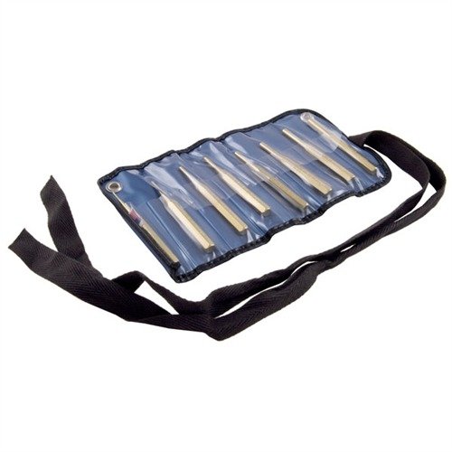 El set de 8 ROLL PIN PUNCHES de GRACE USA está hecho de latón premium, ideal para trabajar sin dañar la superficie y con precisión en tamaños de pasadores comunes.