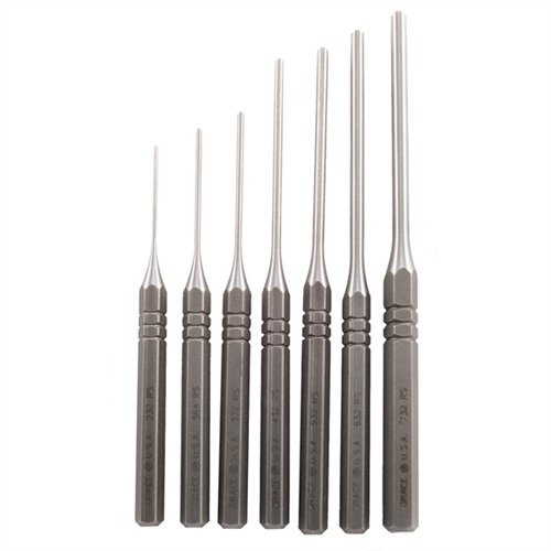 El set de 7 Steel Roll Pin Punches de Grace USA ofrece durabilidad, diseño preciso y variedad de tamaños, ideal para la instalación y extracción de roll pins.