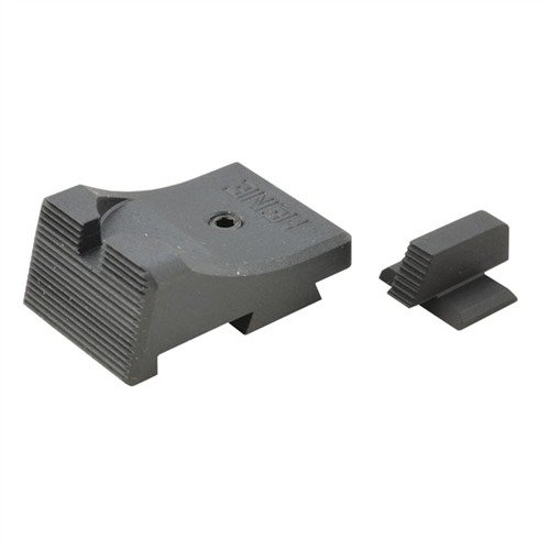 Las miras fijas SlantPro de Heinie ofrecen un diseño de perfil bajo y sin enganches, ideal para un desenfunde suave y una excelente visibilidad en tu 1911.