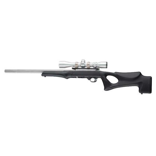 Mejora tu Ruger 10-22® con la culata Hogue Tactical Thumbhole: diseño ergonómico, canal para cañón .920 y material OverMolded® que absorbe el retroceso.