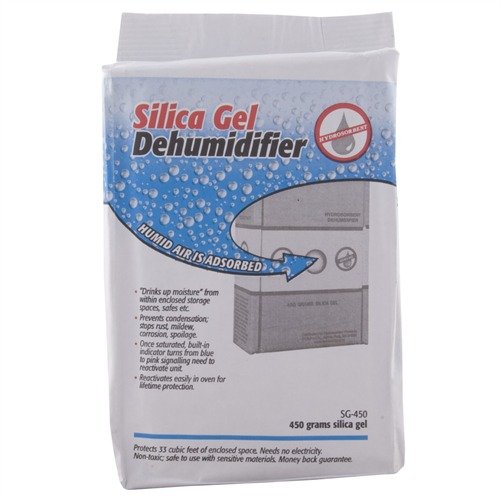 Los Paks de Silica Gel de 450 gm mantienen tus gabinetes de armas secos, previenen el óxido y el daño a tus valiosos, ¡protección de por vida!