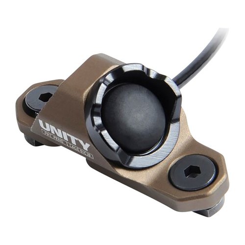 Hot Button ofrece un control ergonómico para accesorios de armas, con un botón en ángulo de 45 grados, diseño compacto y sujeción segura en rieles M-LOK y Picatinny.