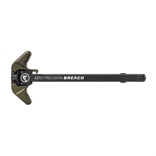 El cargador ambidextro AR-15 Breach de Aero Precision ofrece un agarre fácil y duradero, con levas grandes para un manejo rápido y eficiente.