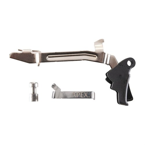 Mejora el rendimiento de tu Glock® Gen 3/4 con el kit Apex: disparo más suave, menor peso y distancia de recorrido, y un quiebre nítido.