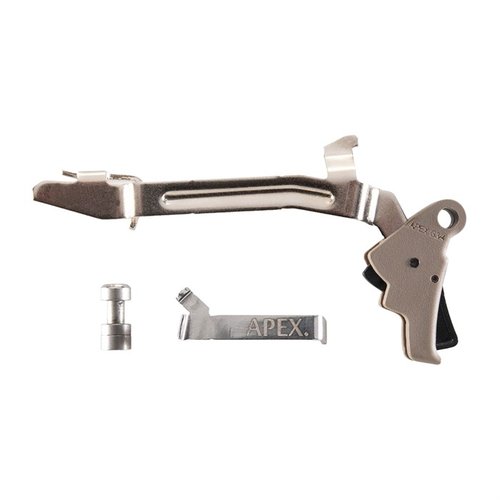 Mejora tu Glock® Gen 3/4 con este kit que incluye un disparador Apex, con un recorrido más suave, menor peso y un descanso nítido, ¡todo en un reemplazo directo!