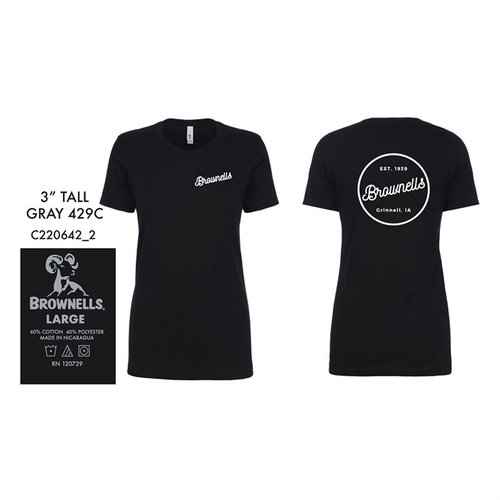 ¡Muestra tu orgullo Brownells con nuestra camiseta heredada para mujeres! Disponible en tallas XS a 3XL y en varios estilos, diseñada especialmente para ti.