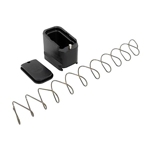 La extensión de magazine Shield Arms para Glock 19/23 añade 5 o 4 balas, y su diseño permite acceder fácilmente al resorte sin quitar la extensión.