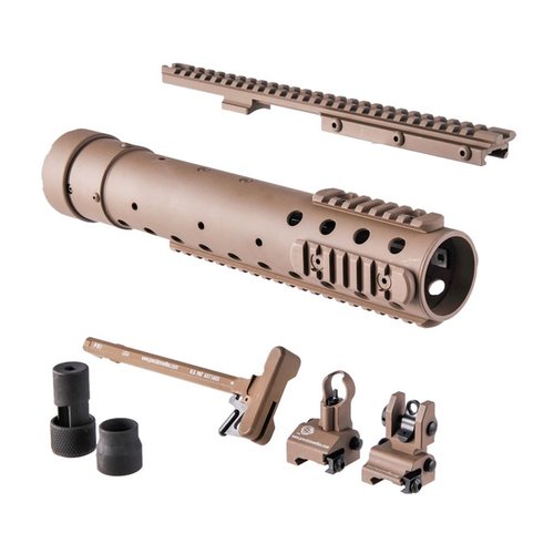 Este kit DIY te permite construir el MK 12 Mod H con componentes de alta calidad como el forearm PRI Gen III y miras plegables, ¡perfecto para personalizar tu rifle!