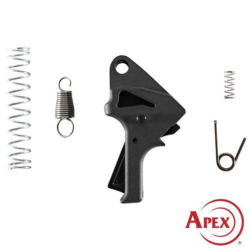 Mejora tu S&W SDVE con el Apex Flat-Faced Action Enhancement Kit: un disparador plano, más suave y ligero, que reduce el pre-travel y over-travel.