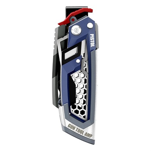 El GUN TOOL AMP-Pistol de Real Avid es un multi-herramienta EDC que incluye herramientas esenciales para pistolas, con diseño transformador y fácil de llevar.