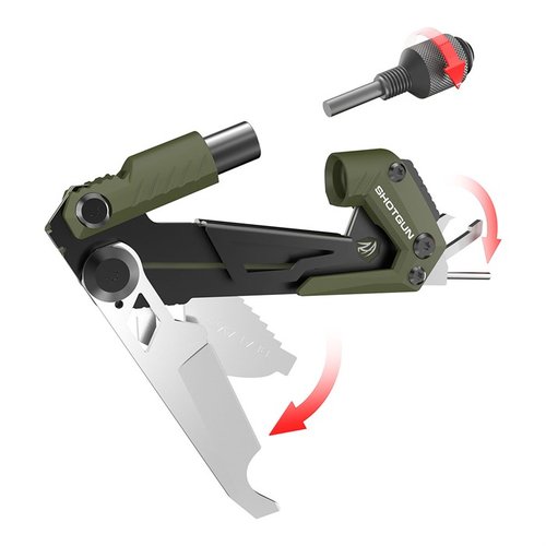 El Gun Tool CORE es compacto y versátil, ideal para cambiar tubos de choke, ajustar ópticas y más, ¡perfecto para tiradores serios y fácil de llevar!