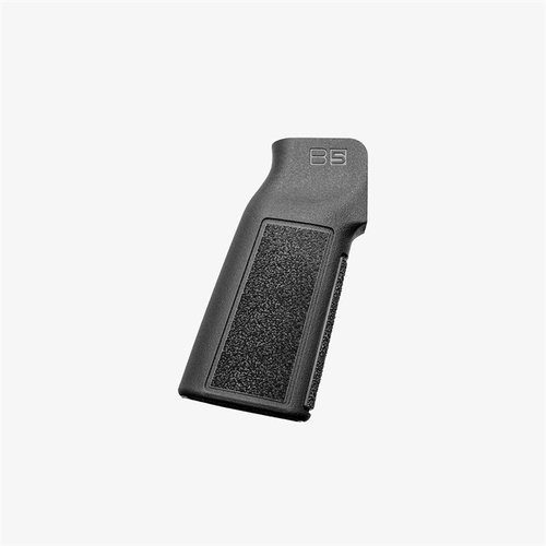 El agarre B5 Systems Type 22 P-Grip mejora la ergonomía con un ángulo vertical, textura agresiva para más retención y acepta el Battery Grip Plug.