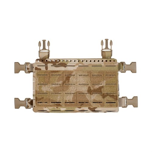 El Micro Fight Chassis MkV es ligero y versátil, ideal como placard o centro de un chest rig, con MOLLE y compatible con todos los accesorios Spiritus.