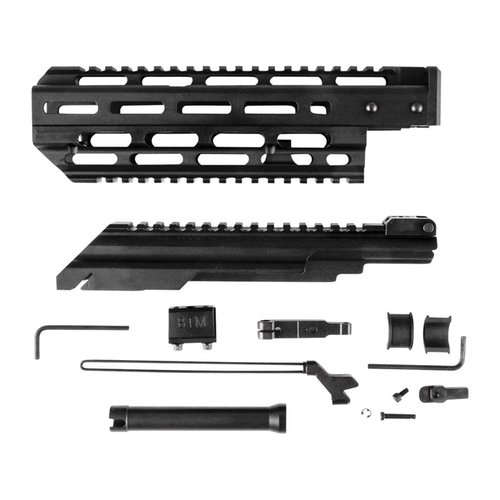 El paquete AKM GEN-3 incluye un riel para visor y guardamanos, ofreciendo estabilidad, modularidad y compatibilidad M-LOK para una mejor precisión.