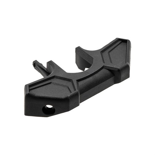El POLYMER ISO LATCH de STRIKE INDUSTRIES ofrece un agarre ergonómico, resistencia al calor y protege tu receptor superior, ideal para plataformas SBR/suprimidas.