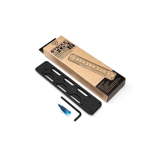 El adaptador M-LOK ARCA de Strike permite montar fácilmente en soportes ARCA Swiss, es ligero, bajo perfil y está fabricado en aluminio 6061-T6.