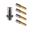 El Kit de Mandriles TiN de Sinclair ofrece mandriles de carburo de alta precisión para neck turning, con recubrimiento TiN que aumenta la resistencia y lubricidad.