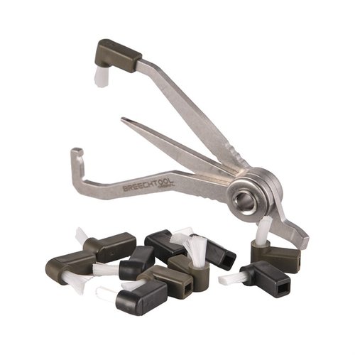 ¡Limpia las áreas críticas de tus armas hasta un 40% más rápido! Breechtool™ es compacto, fácil de usar y no daña tu firearm, garantizado por Brownells.