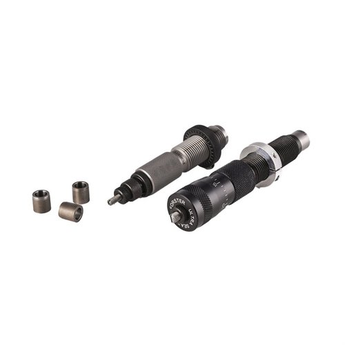 Este set incluye un Full-Length Bushing Die y un Bench Rest® Ultra Micrometer Seater Die, todo con la calidad superior de Forster, ideal para tus recargas.