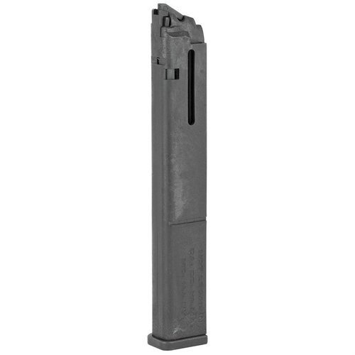 Disfruta de un cargador de 15 o 25 disparos en .22 Long Rifle, compatible con Glock 17, 19, 22 y 23 Gen 3 y 4. Ideal para munición CCI Mini-Mag.