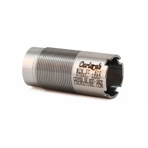 Los tubos de choke de acero inoxidable 17-4 de Carlson's son ideales para escopetas Winchester y ofrecen garantía de por vida. ¡Mejora tu precisión en el tiro!