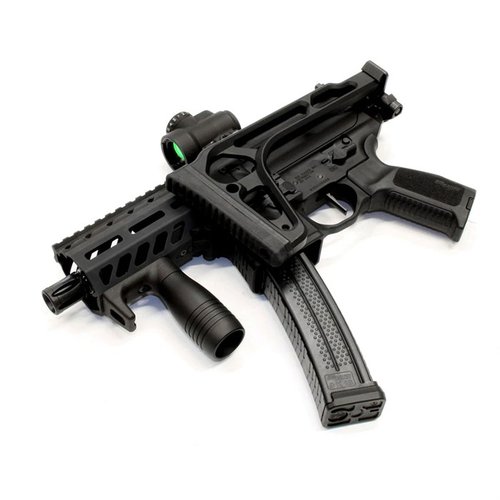 El MODULAR VERTICAL FOREGRIP de A3 INDUSTRIES ofrece un agarre modular, hand stop integrado y es compatible con pistolas y rifles cortos, ideal para tu equipo.