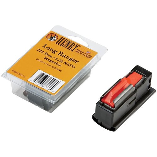 Consigue un cargador de repuesto de 5 rondas para tu Henry Long Ranger en 223 Remington/5.56x45 NATO, ideal para mejorar tu experiencia de tiro.